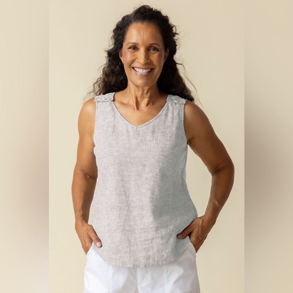 NWOT HABITAT Linen Freshen Up Tank Top Oatmeal Neutral Women’s Medium